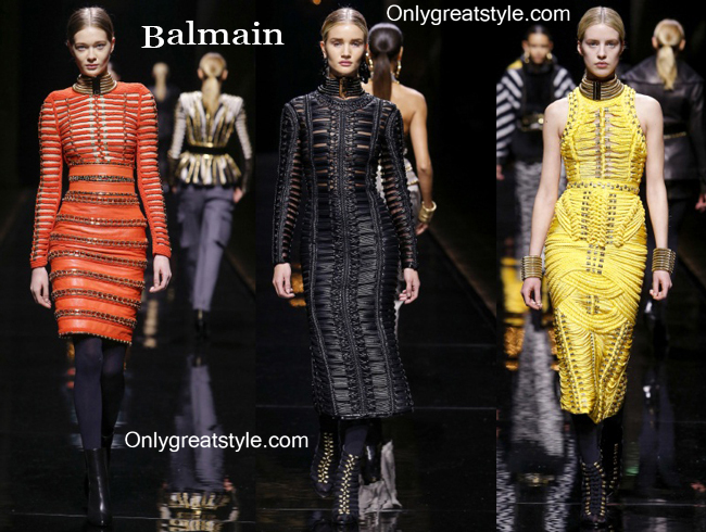 Fashion clothing Balmain fall winter 2014 2015 womenswear