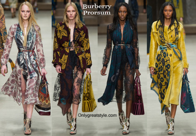 Fashion clothing Burberry fall winter 2014 2015 womenswear