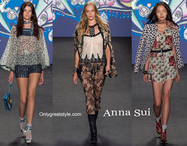 Anna Sui spring summer 2015 womenswear fashion clothing