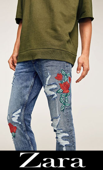 Zara Embroidered Jeans Fall Winter Men 2