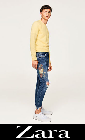 Zara Embroidered Jeans Fall Winter Men 5