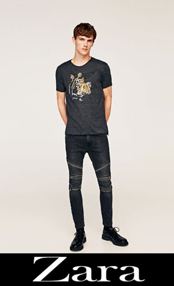 Zara Embroidered Jeans Fall Winter Men 8