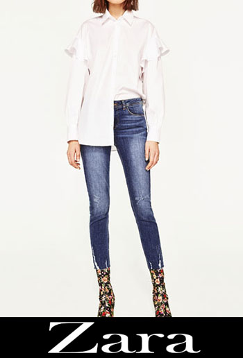 Zara Embroidered Jeans Fall Winter Women 6