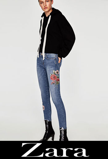 Zara Embroidered Jeans Fall Winter Women 7