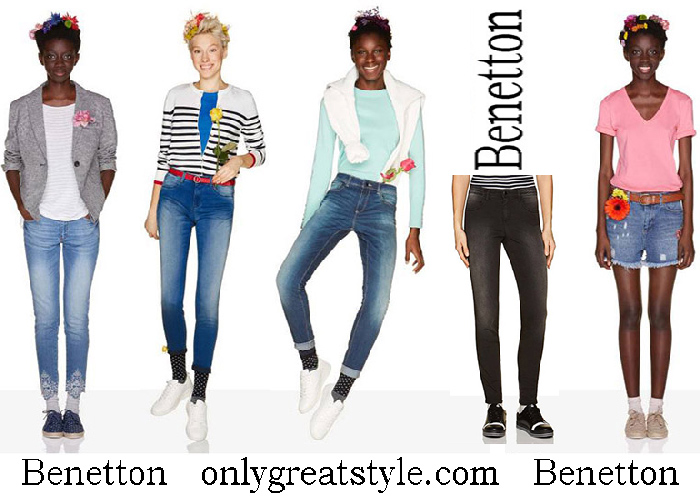 Clothing Benetton Jeans 2018 Women’s Denim New Arrivals