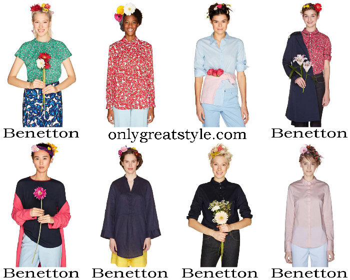 Clothing Benetton Shirts 2018 Women’s Blouses New Arrivals