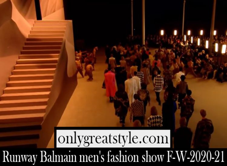 Runway Balmain mens fashion show F W 2020 21