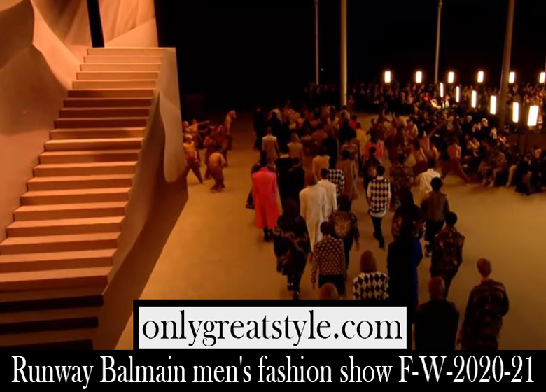 Runway Balmain mens fashion show F W 2020 21