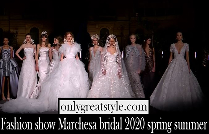 Fashion show Marchesa bridal 2020 spring summer