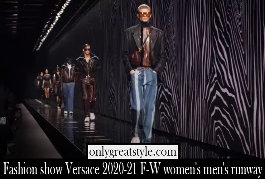 Fashion show Versace 2020 21 F W womens mens runway Fashion show Versace 2020 21 F W womens mens runway