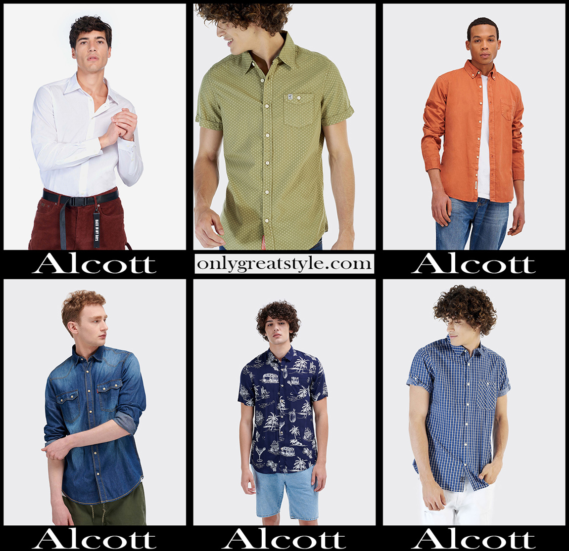 Alcott shirts 2020 mens fashion new arrivals clothing
