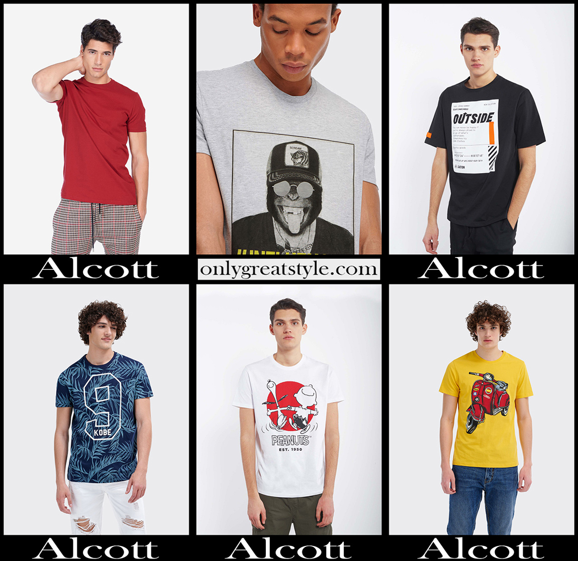 Alcott t shirts 2020 mens fashion new arrivals clothing
