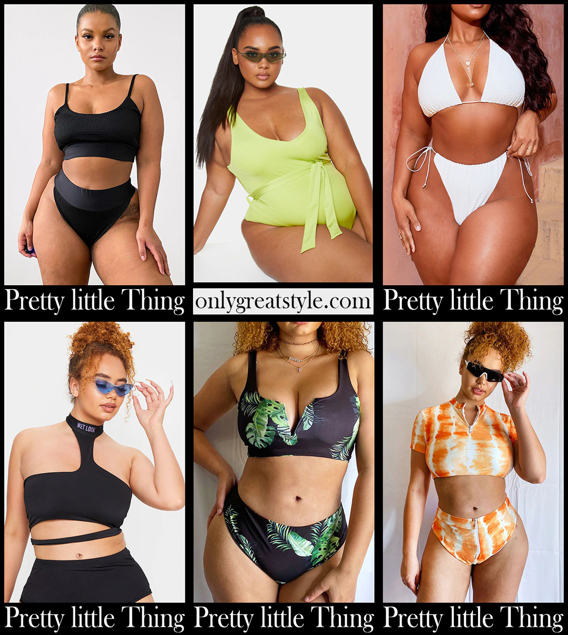 Plus size Bikinis Pretty little Thing curvy swimwear