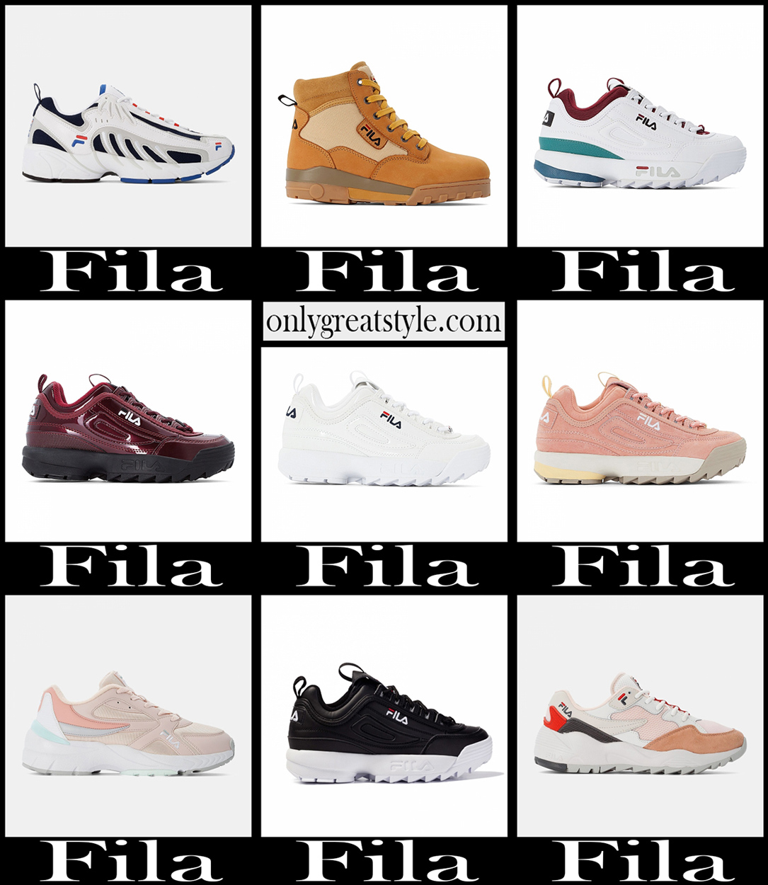 Fila shoes 20 2021 fall winter womens footwear Fila shoes 20 2021 fall winter womens footwear