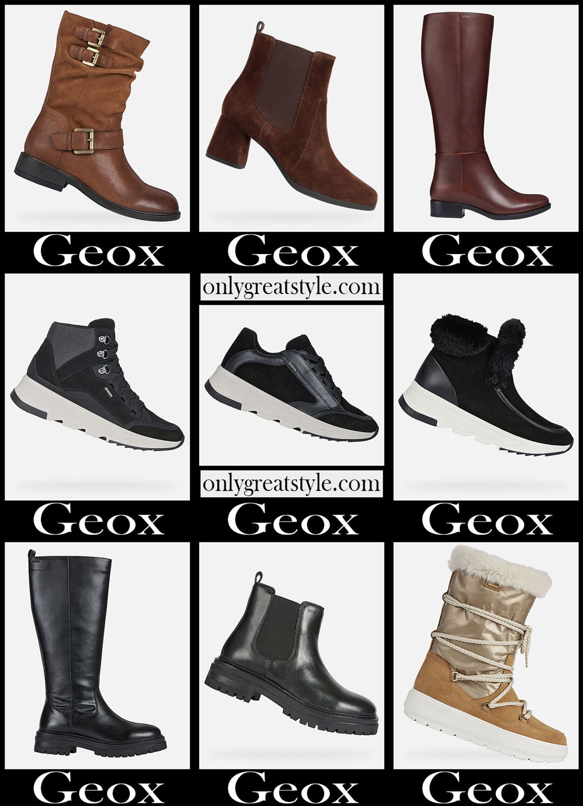 Geox shoes 20 2021 fall winter womens footwear