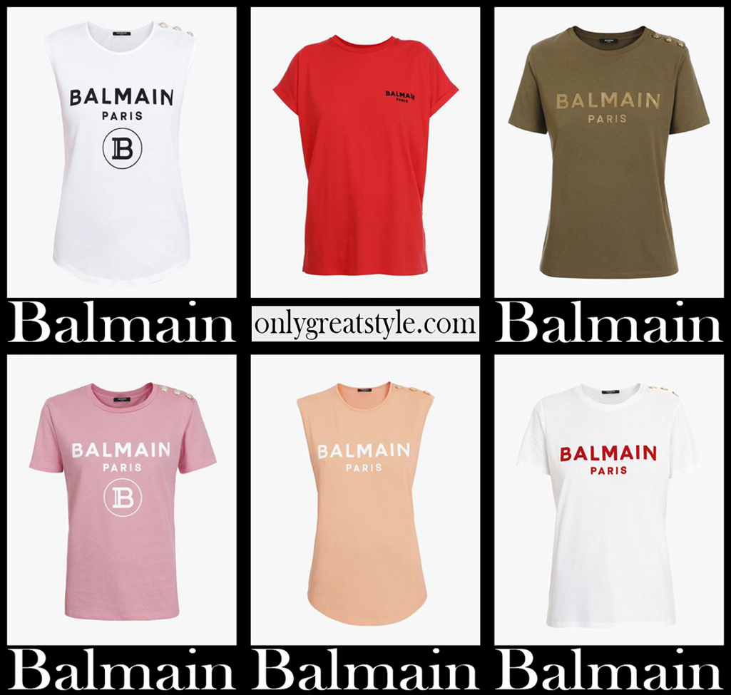 Balmain t shirts 2021 new arrivals womens clothing Balmain t shirts 2021 new arrivals womens clothing