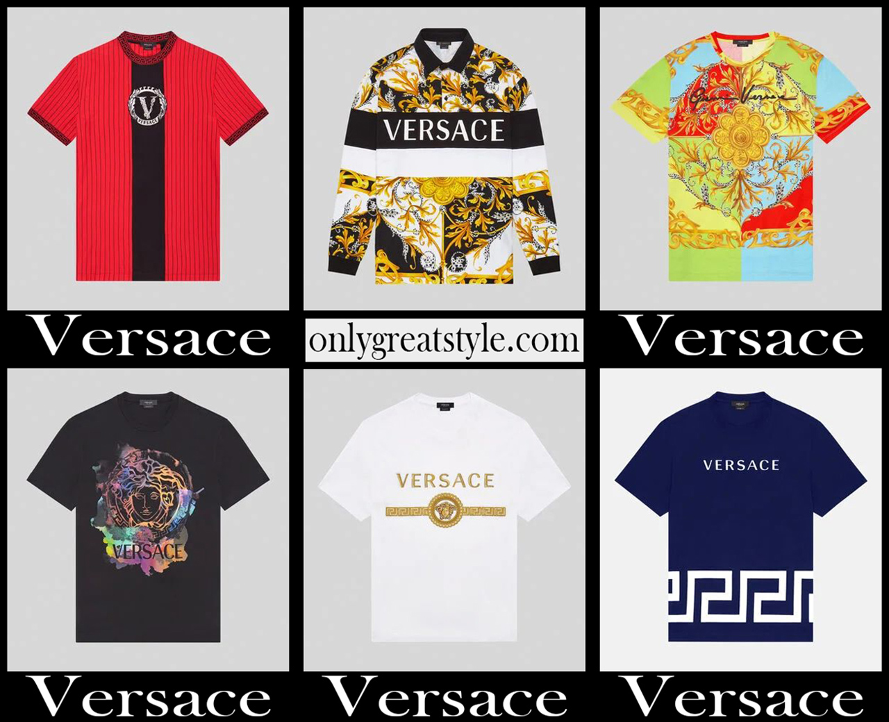 Versace t shirts 2021 new arrivals mens clothing