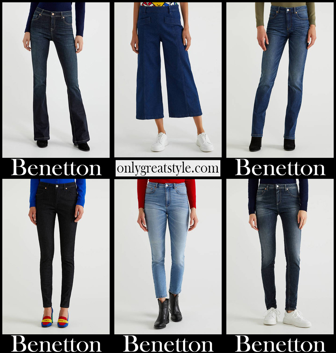 Benetton jeans 2021 new arrivals womens clothing denim