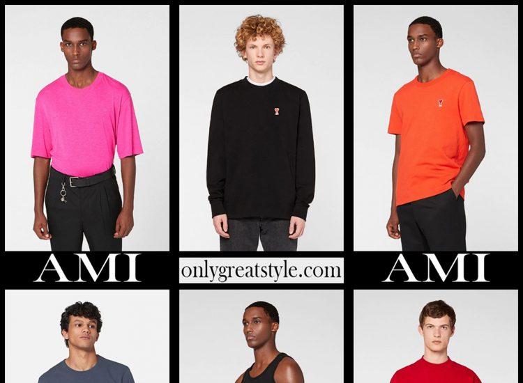 Ami t shirts 2021 new arrivals mens fashion clothing