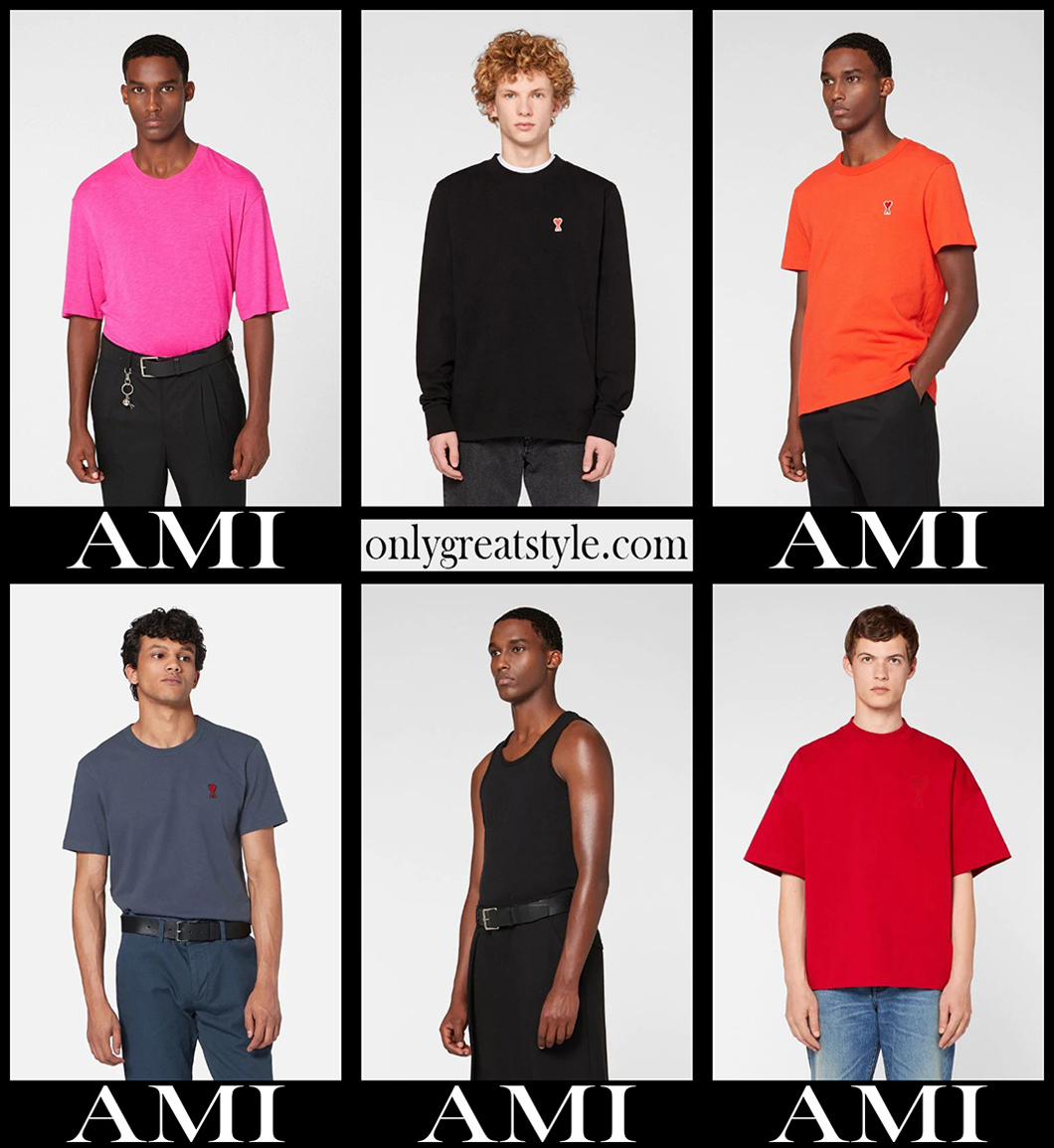 Ami t shirts 2021 new arrivals mens fashion clothing