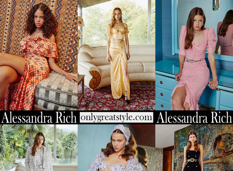 Fashion Alessandra Rich spring summer 2021 womens clothing