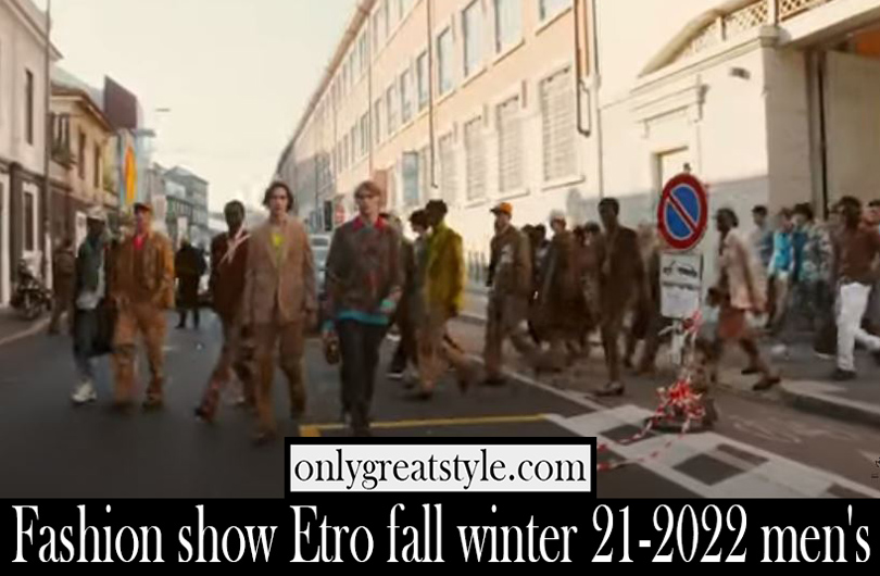 Fashion show Etro fall winter 21 2022 mens