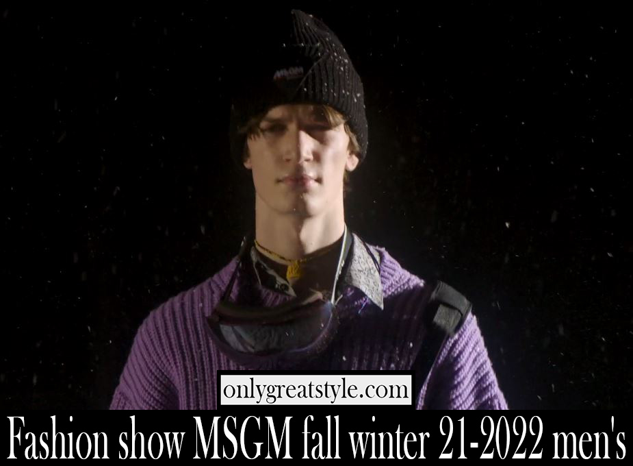 Fashion show MSGM fall winter 21 2022 mens