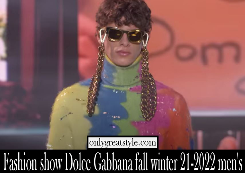 Fashion show Dolce Gabbana fall winter 21 2022 mens