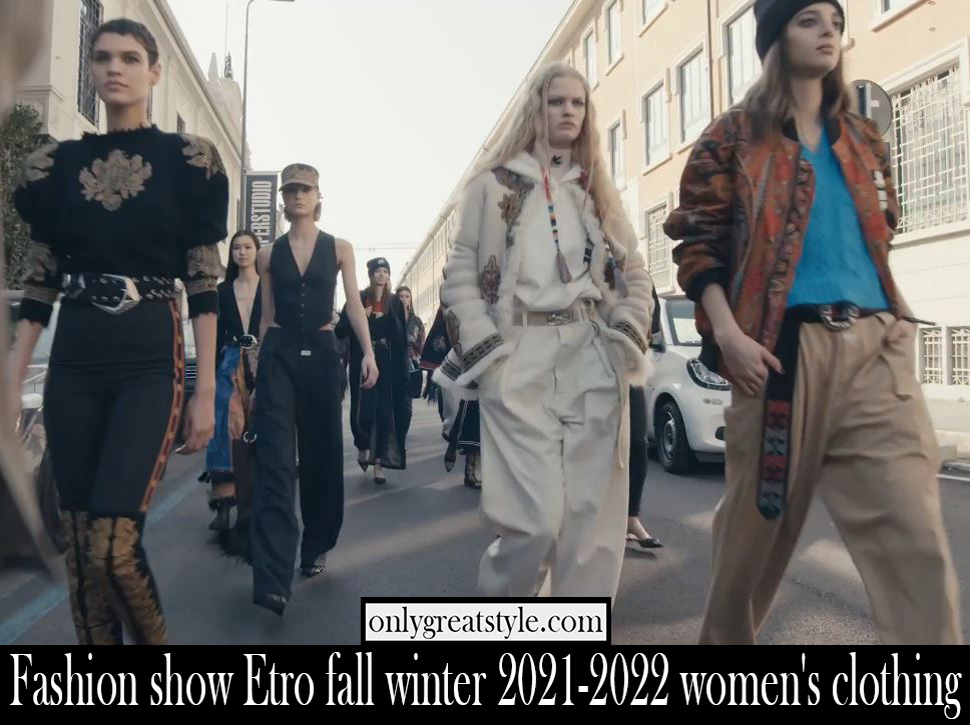 Fashion show Etro fall winter 2021 2022 womens clothing