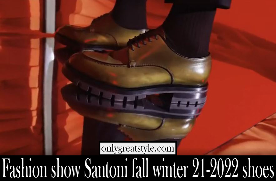 Fashion show Santoni fall winter 21 2022 shoes