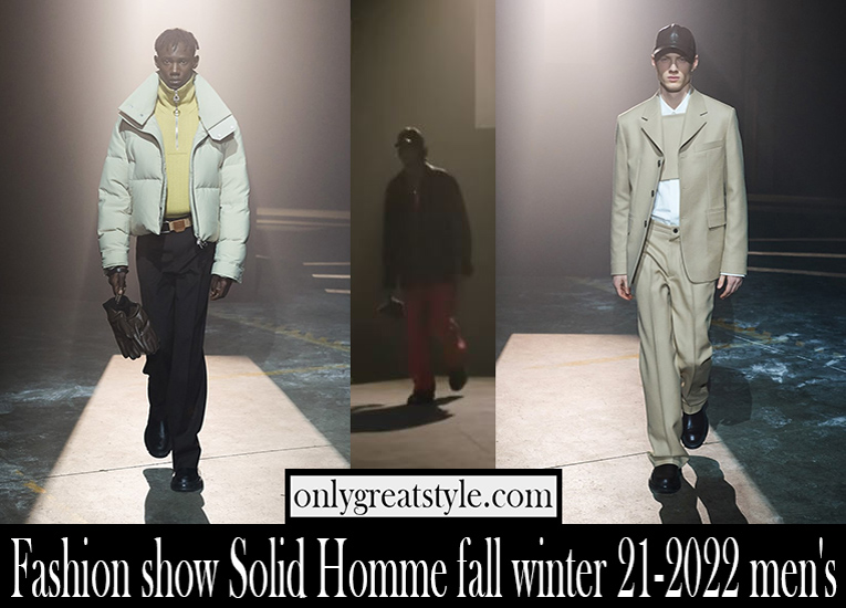 Fashion show Solid Homme fall winter 21 2022 mens