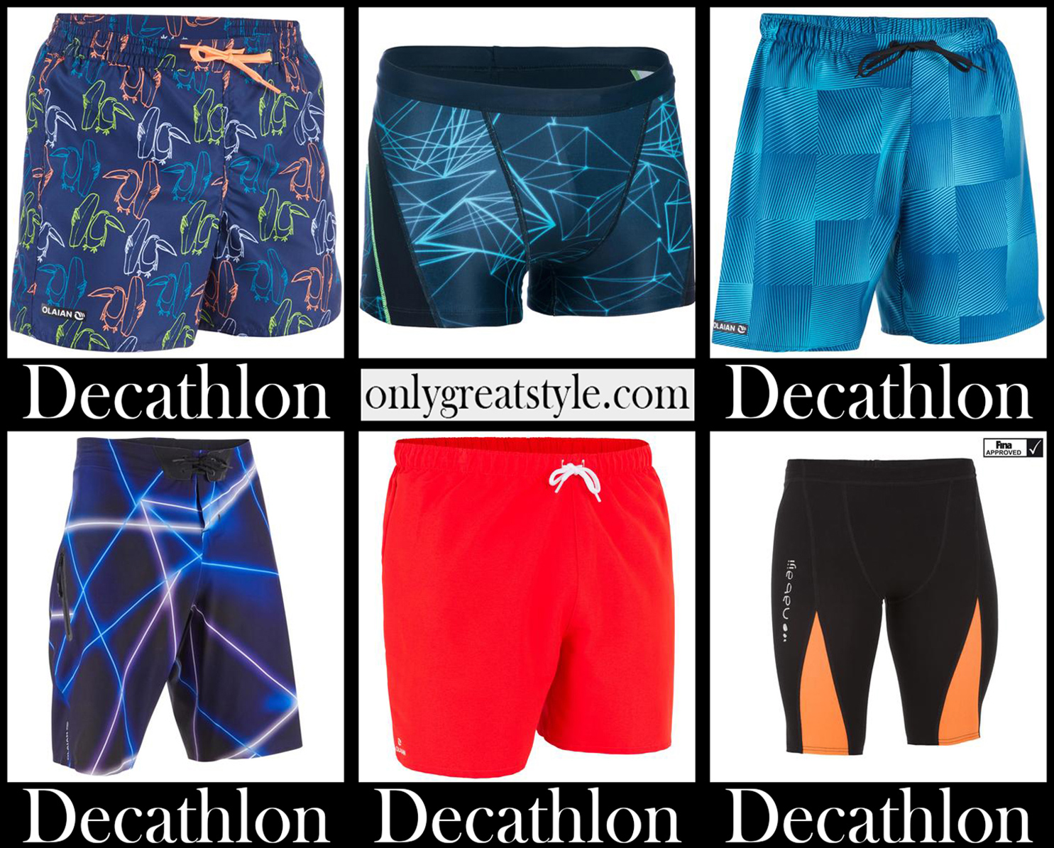 Decathlon Boardshorts 2021 new arrivals mens swimwear