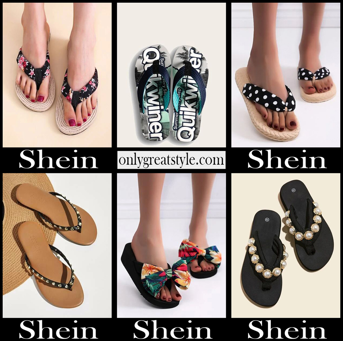 Shein flip flops 2021 new arrivals womens footwear
