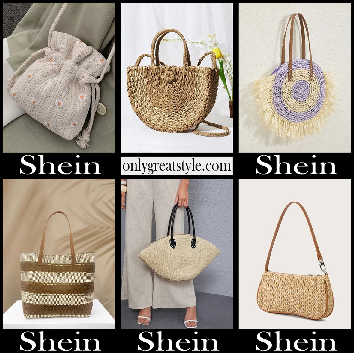 Shein straw bags 2021 new arrivals womens handbags
