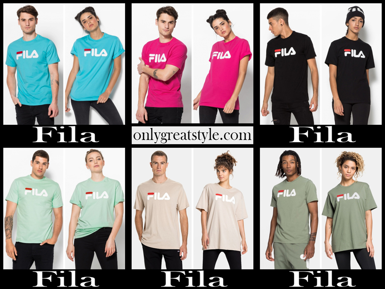 Fila t-shirts 2021 new arrivals men's fashion clothing