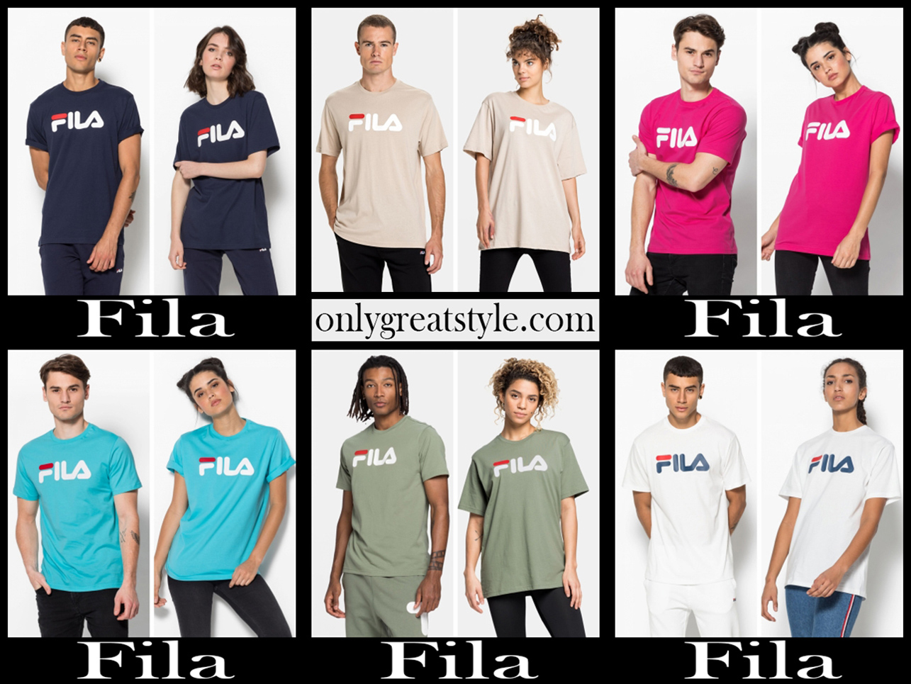 Fila t shirts 2021 new arrivals womens fashion clothing