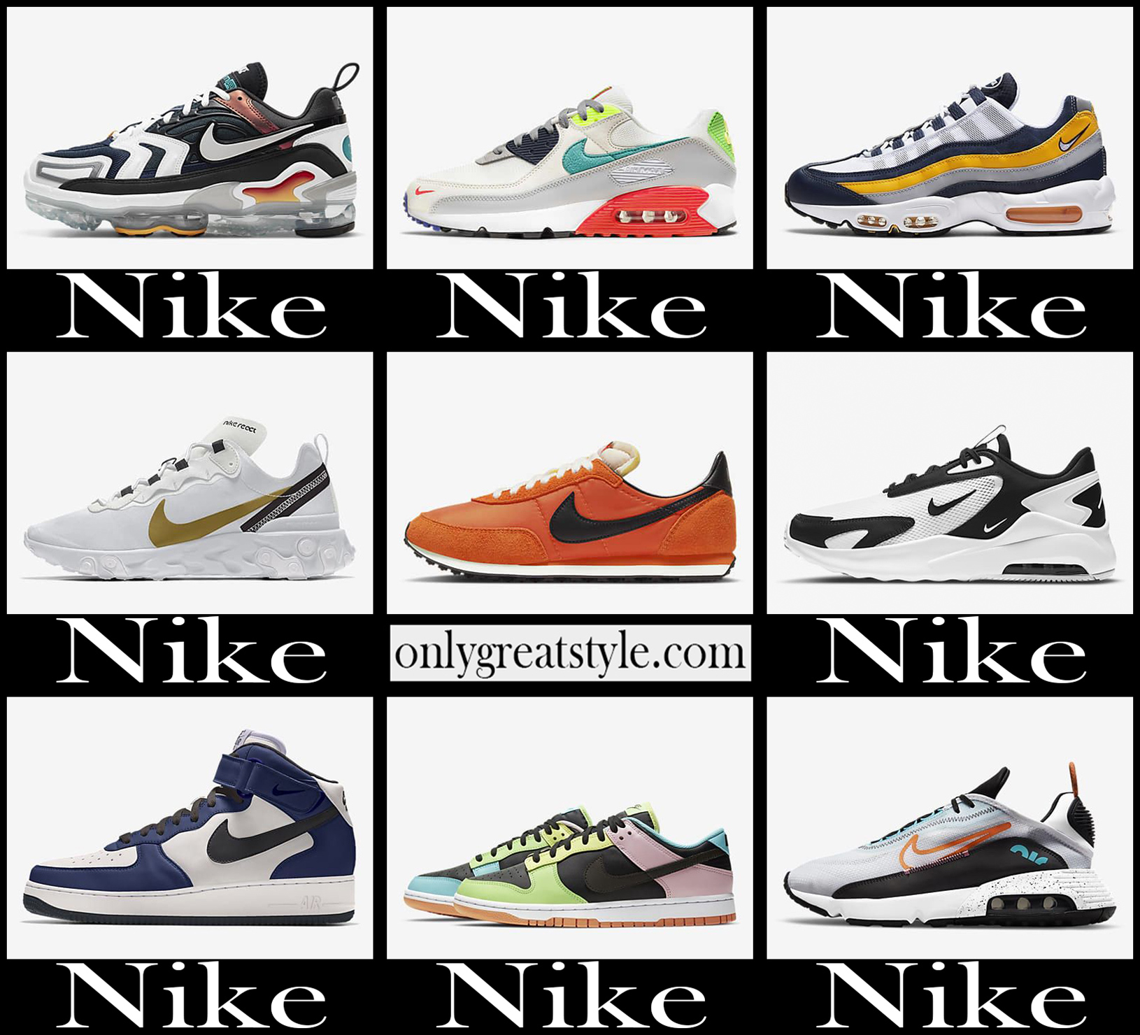 Nike sneakers 2021 new arrivals mens sports shoes
