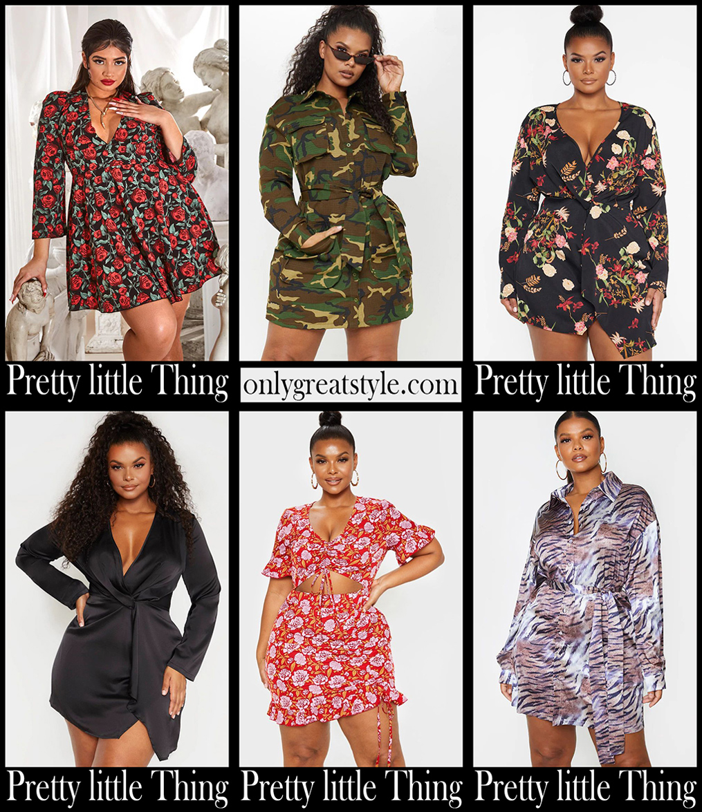 Plus size Pretty Little Thing curvy 2021 womens dresses