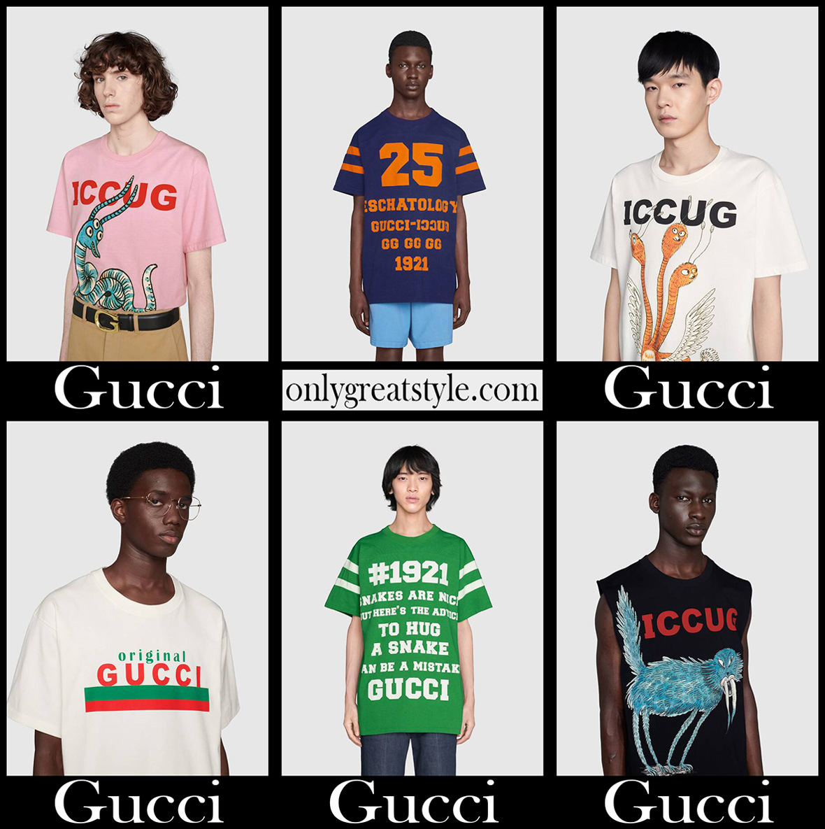 Gucci t shirts new arrivals fashion mens clothing