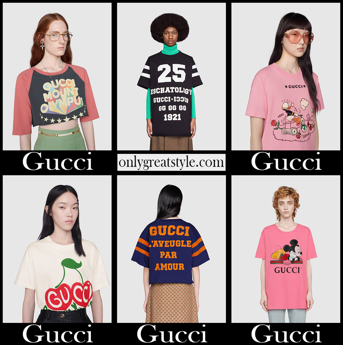 Gucci t shirts new arrivals fashion womens clothing