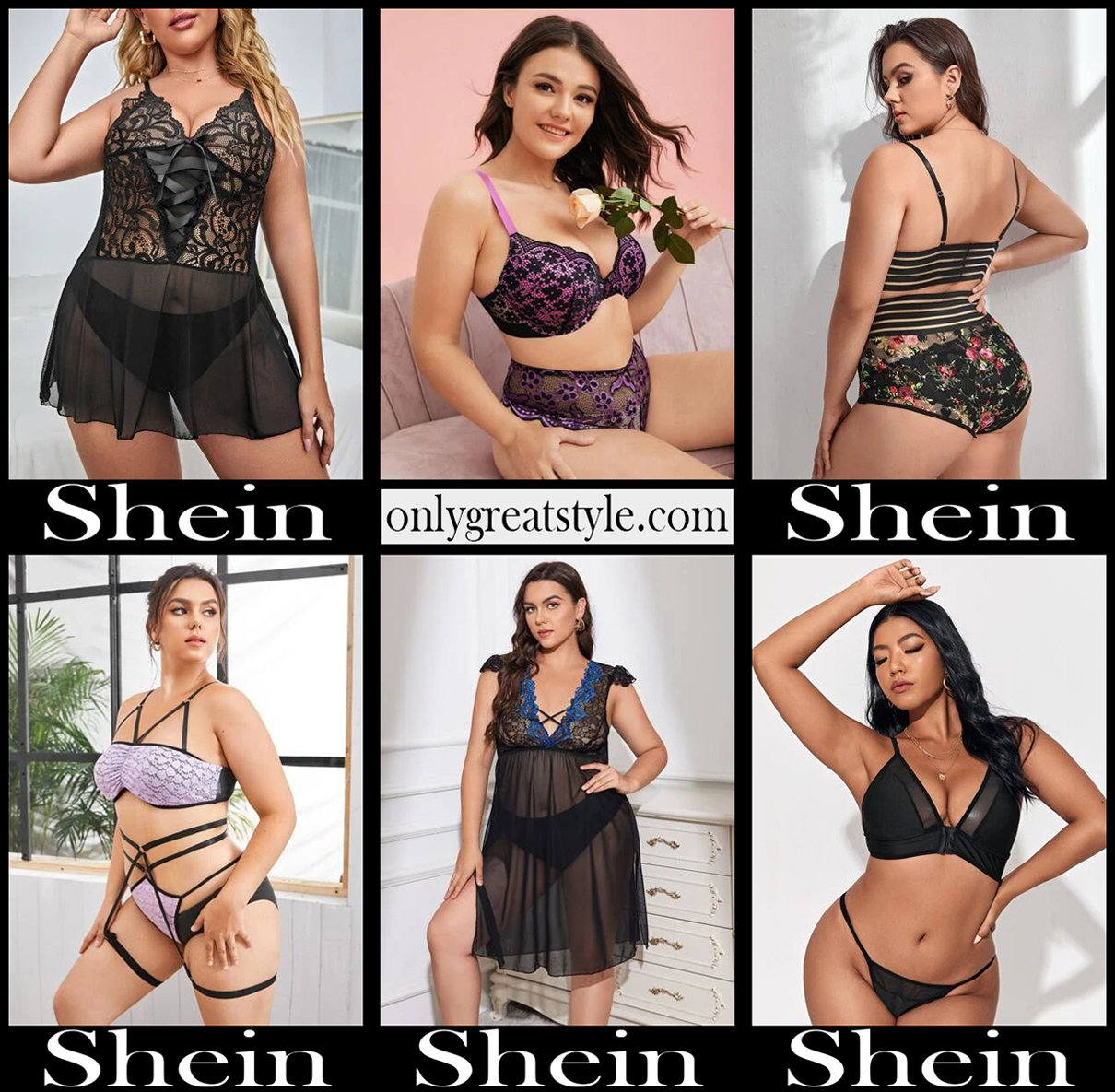 Shein curvy underwear plus size womens clothing