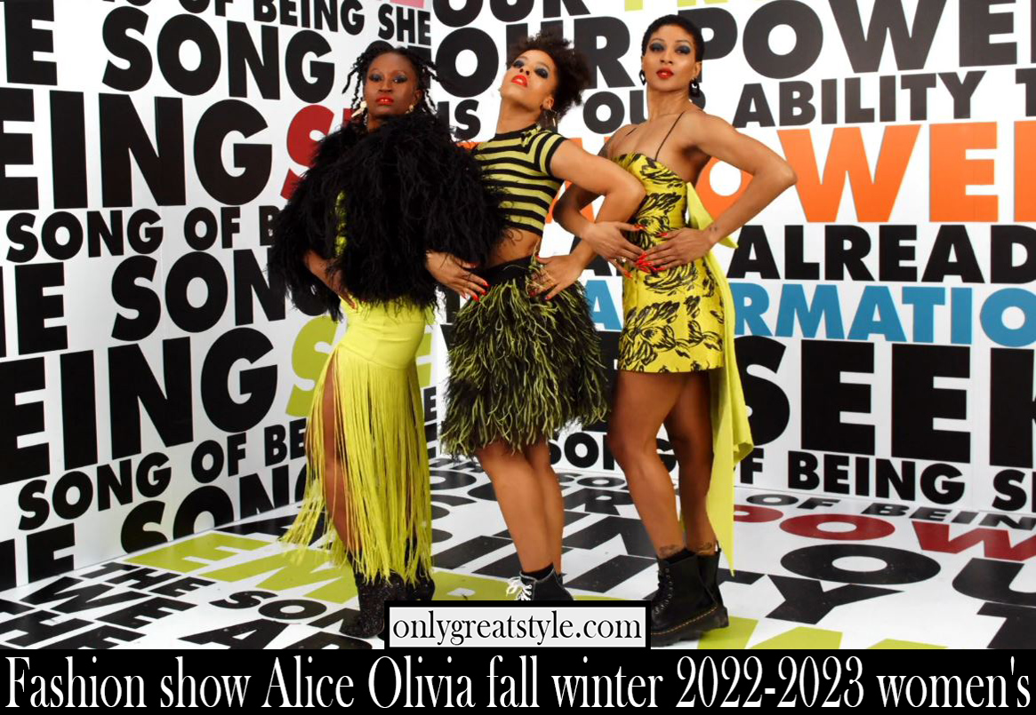 Fashion show Alice Olivia fall winter 2022 2023 womens