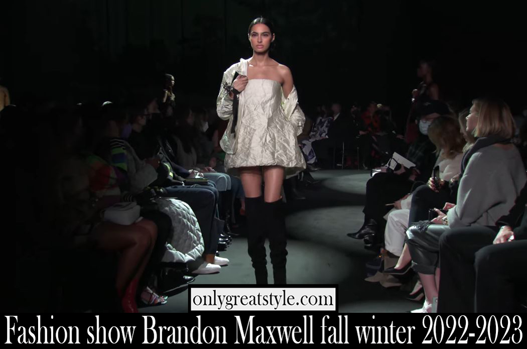 Fashion show Brandon Maxwell fall winter 2022 2023