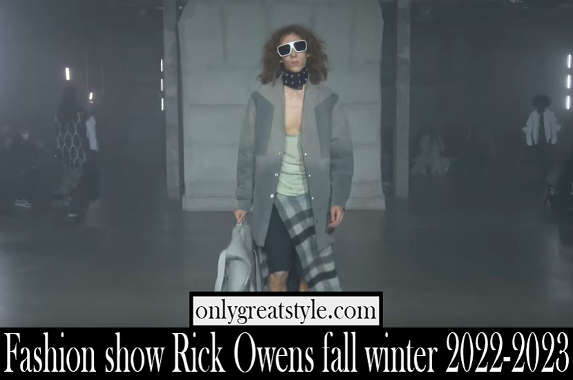 Fashion show Rick Owens fall winter 2022 2023