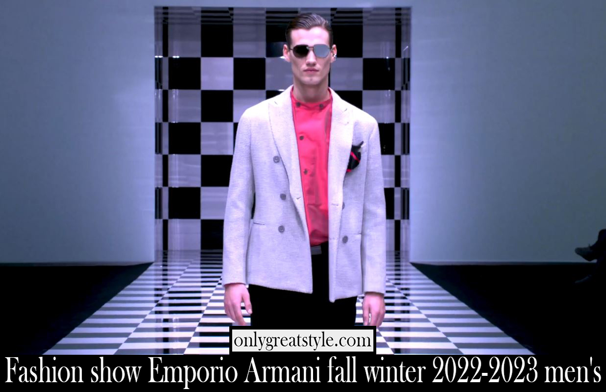 Fashion show Emporio Armani fall winter 2022 2023 mens