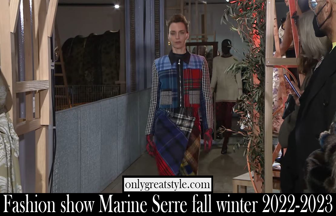Fashion show Marine Serre fall winter 2022 2023