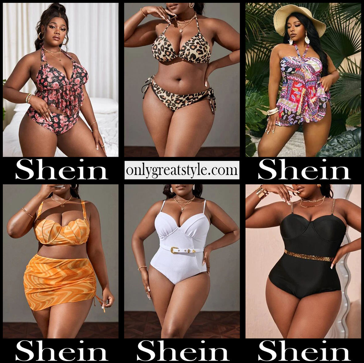 Shein curvy beachwear plus size womens swimwear