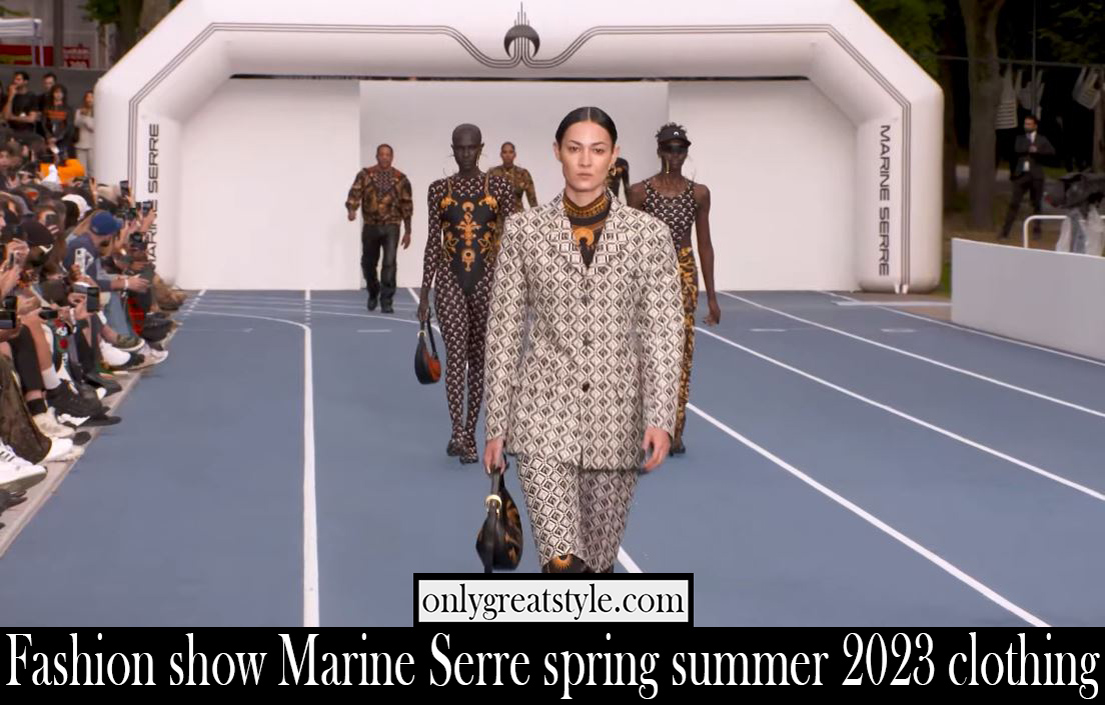 Fashion show Marine Serre spring summer 2023 clothing
