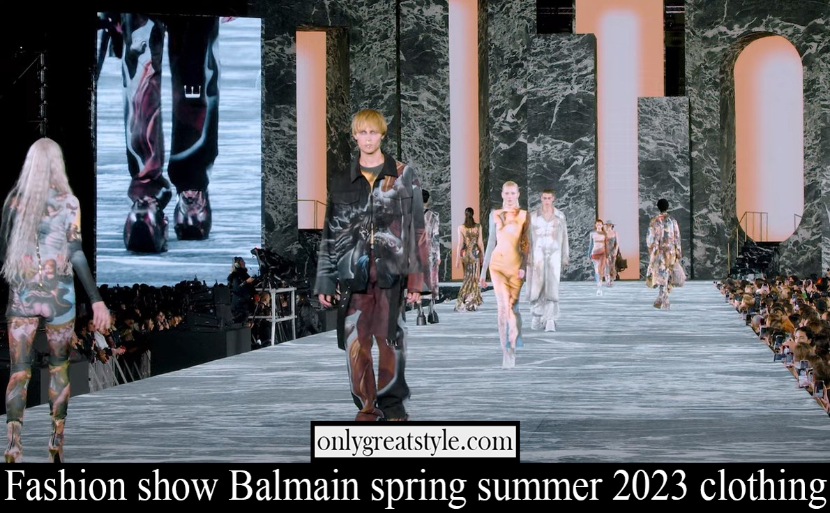 Fashion show Balmain spring summer 2023 clothing