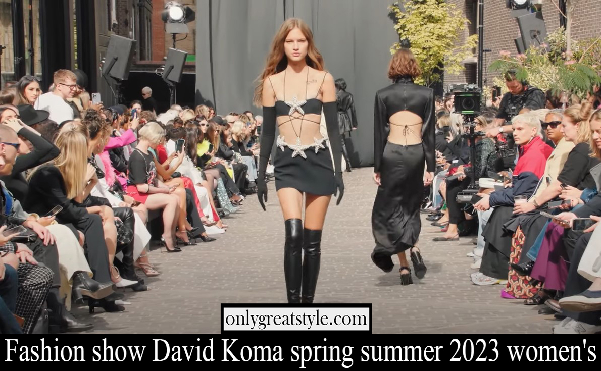 Fashion show David Koma spring summer 2023 womens